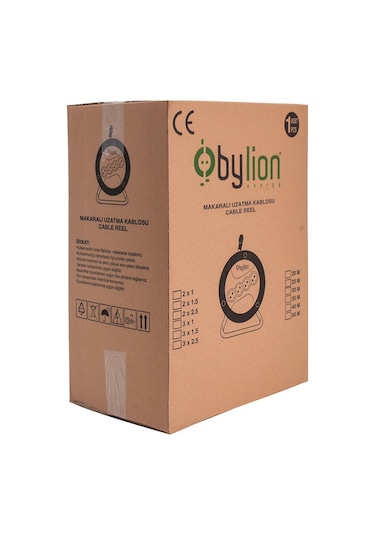Bylion 40 Metre Makaralı Seyyar Uzatma Kablosu 3x2.5 - PMK-40325-F