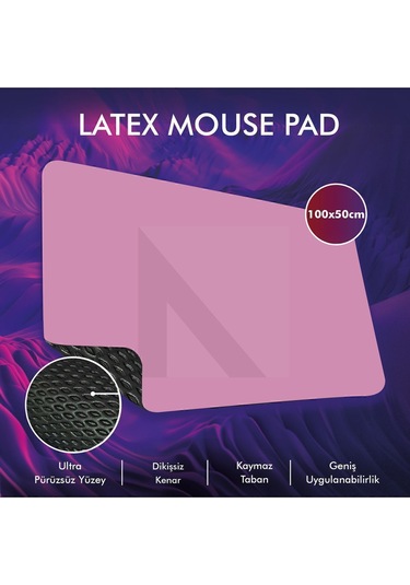 MP05 - 100x50 3xlarge Pembe Gaming Mousepad Ev Ofis Oyun