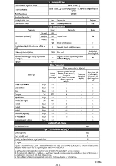 Regal BT 9010 89 LT Büro Tipi Buzdolabı