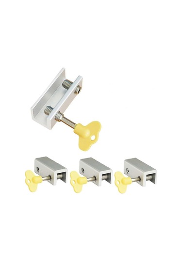 4'lü Alüminyum Sürgülü Pencere Kilidi Paketi