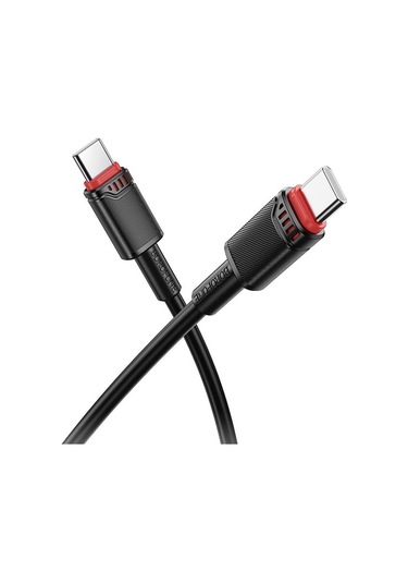 Borofone Bx110 Beneficio Pd60w Tip-c Tip-c Hızlı Şarj Veri Kablosu, Uzunluk: 1m Siyah