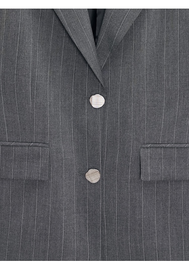 Dilvin 60774 Fitted Kesim Vatkalı Blazer-gri Gri