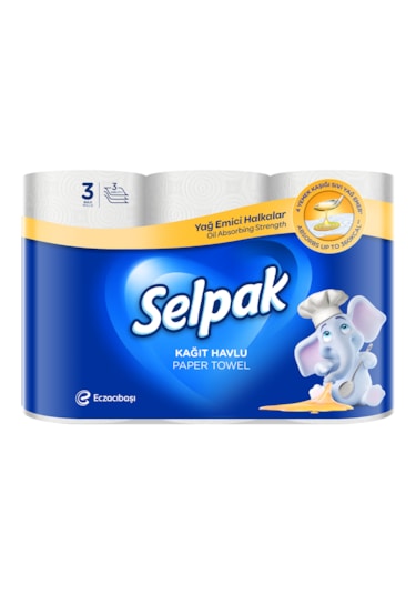 Selpak Yağ Emici Havlu 3 Rulo