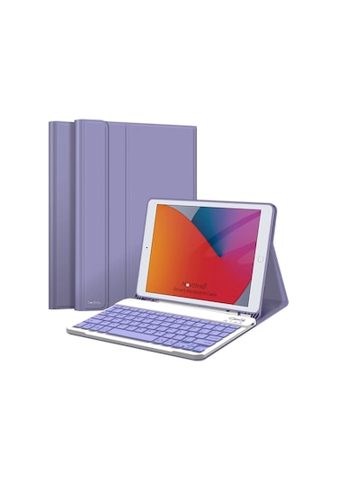 NovStap Apple Uyumlu iPad  Air 1 2 9.7 inç 2017 2018 5/6 Nesil ile Bluetooth Klavyeli Kılıf