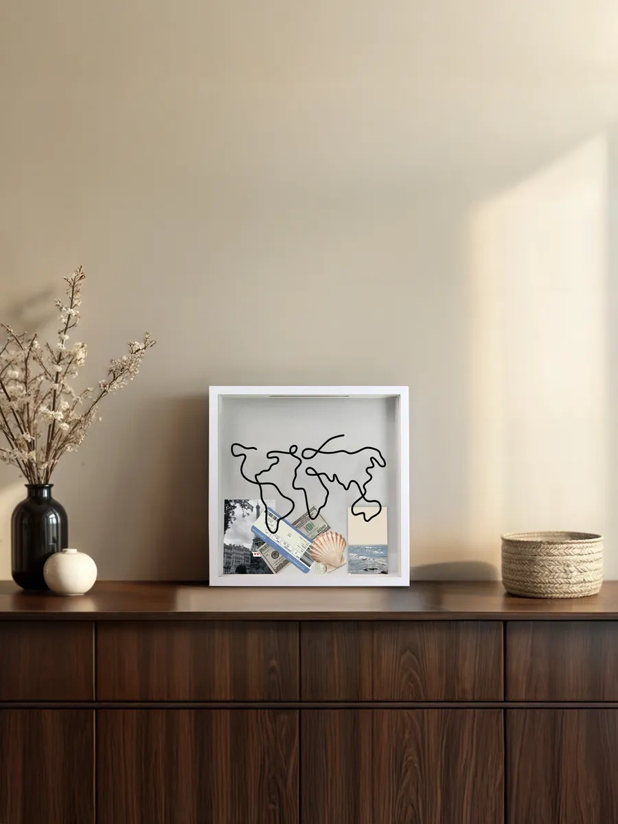 Moon Lotus Para Ve Anı Eşyaları İçin Çerçeve Kumbarası 278953571