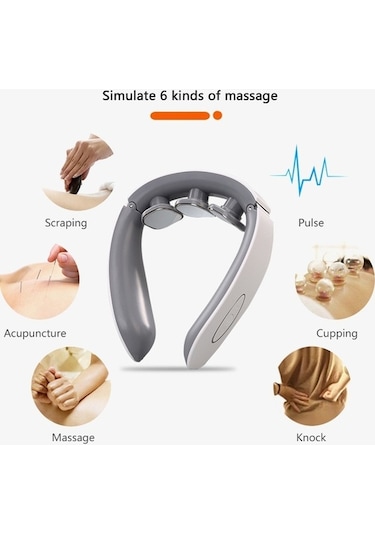 Maoyaya Beyaz Boyun Masaj Aleti, Elektrikli Kablosuz Isıtmalı Servikal Vertebra Rahatlatan Masaj Makinesi Çok Renkli