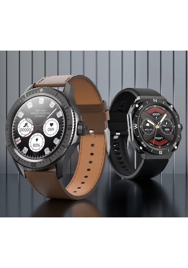 Smartwatch SK22 1.43" Akıllı Saat (İthalatçı Garantili) Deri + Silikon Kordon