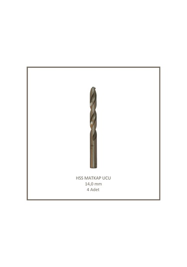 Hss Matkap Ucu 14 Mm, Metal, Ahşap, Plastik İçin 4 Adet