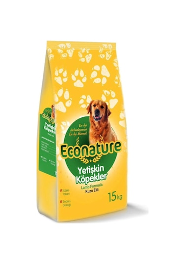 Econature Kuzu Etli Yetişkin Köpek Maması 15 KG