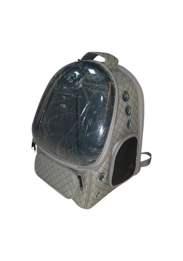 La Vista Lüx Dalton Kedi, Küçük Köpek Sırt Taşıma Çantası Gri 32-26-40cm