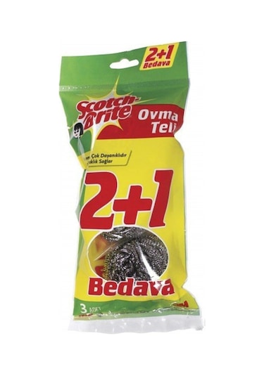Scotchbrite Paslanmaz Çelik Bulaşık Teli 3'lü