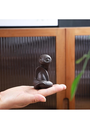 Suntek Çay Evcil Hayvan Dekoratif Ev Dekoru Yılan Heykeli Mor