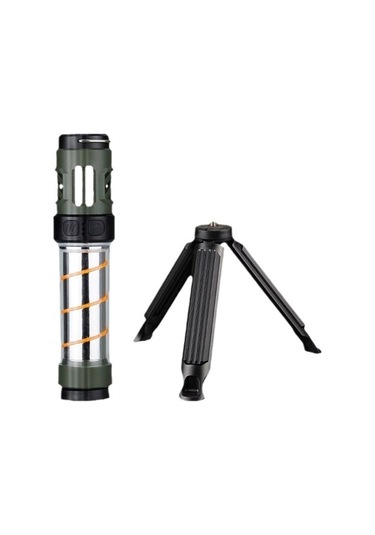 Reedark Dış Mekan Led Uçucu Kovucu Kamp Lambası - Type-c Şarjlı, Taşınabilir, Manyetik Üçgen Ayağı, Çadır Stüdyosu Işığı Siyah Çok Renkli