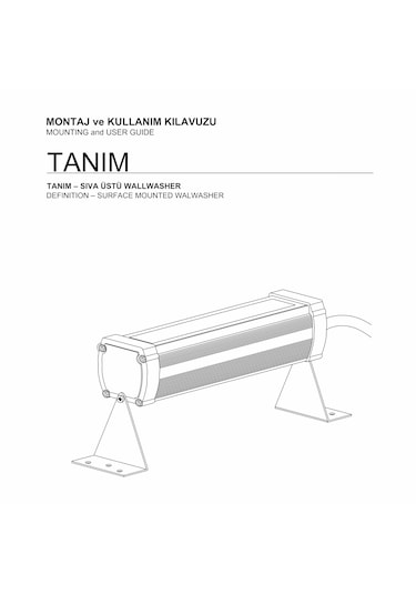 Tunga Aydınlatma Wallwasher Led Projektör 35cm 12w Ip65 Rotasyon Ayak Ce Beyaz -