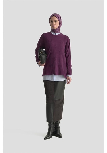 Armine Desenli Kazak 25kd7010 Mürdüm Mürdüm