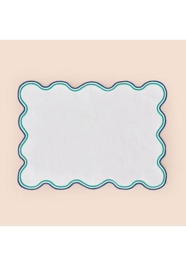 Evidea Soft Nonna Amerikan Servis - Yeşil / Mavi - 30x50 Cm Yeşil / Mavi Yeşil - Mavi