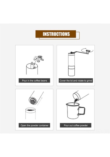 Konesam 304 Çelik El Coffee Değirmeni - Seramik Çekirdek, Ayarlanabilir İnceklik, Taşınabilir, 40g Kapasite, Kahve/fındık/ Tahıllar Üzerinde Kullanılabilir Diğer