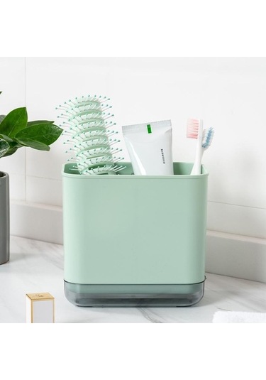 Novahub Gri Çok Fonksiyonlu Kaşık Çatal Çubuk Tutucu, Mutfak Organizatörü, Drenaj Raf, 2 Katmanlı, Mutfak İçin Gri