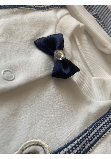 Bombino Lacivert Papyolu 5'li Yeni Dogan Hastane Cıkışı Zıbın Set Lacivert