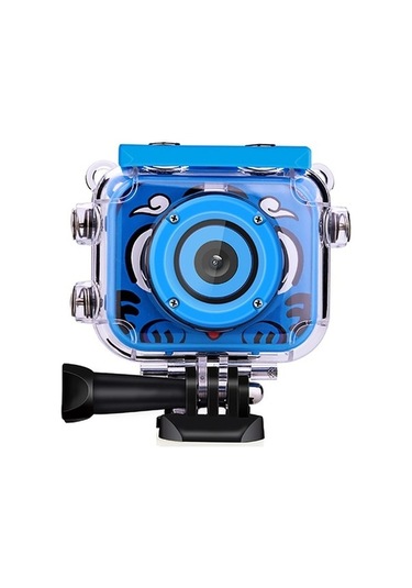 Ulzyvf Çocuklar İçin Dijital Aksiyon Kamerası 1080p 12mp Su Geçirmez 30m Pil Noel Hediyesi Mavi Mavi