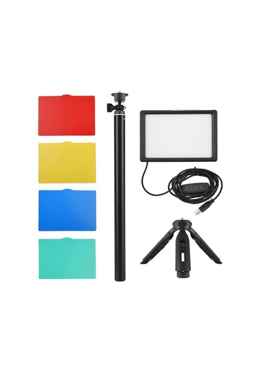 Usb Led Video Işık Kiti Fotoğrafçılık Aydınlatma 3200k-5600k 120 Adet Boncuk 14 Seviyeli Kısılabilir 148cm/58in Ayarlanabilir Yükseklikli Tripod Standı 5 Adet Beyaz/kırmızı Çok Renkli