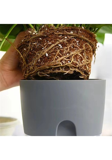 Katlı Topraksız Yetiştirme Saksısı Pamuklu Halatlı Kendiliğinden Sulama