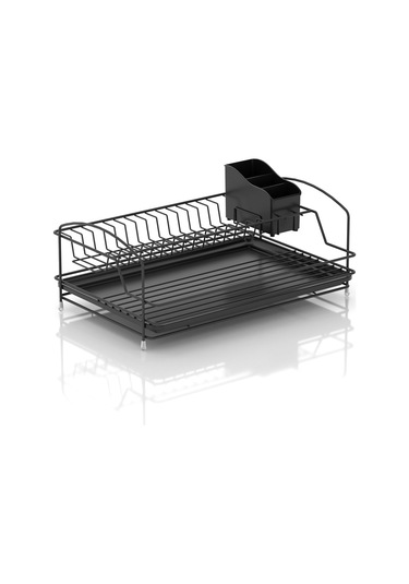 Teknotel Tek Katlı Tabaklık Bulaşıklık Mat Siyah Kb008 Mat Siyah