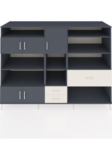 Kronos Dolap 13 Raflı 3 Çekmeceli 5 Kapaklı 220x59x163 Antrasit-a Antrasit-antrasit/aytaşı Kronos Dolap 13 Raflı 3 Çekmeceli 5 Kapaklı 220x59x163 Antrasit-a Antrasit-antrasit/aytaşı