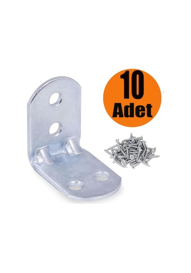Mobilya Dolap Köşe Bağlantı L Demir Gönye 30x30x22 mm (10 ADET)