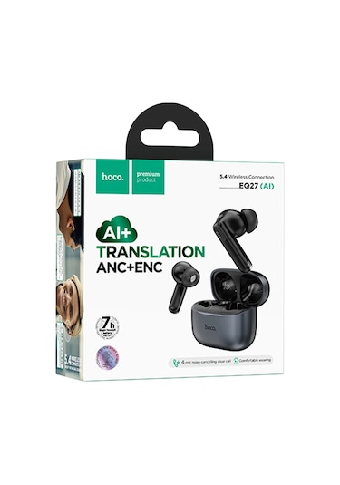Hoco. EQ27 Fun Yapay Zeka Destekli Bluetooth 5.4 Kablosuz Tws Kulaklık