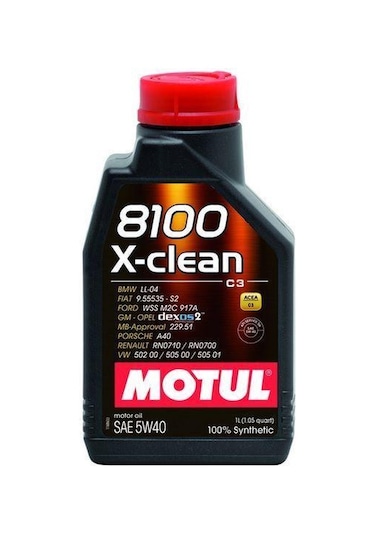 Motul 8100 X-Clean 5W-40 Sentetik Motor Yağı 1 L