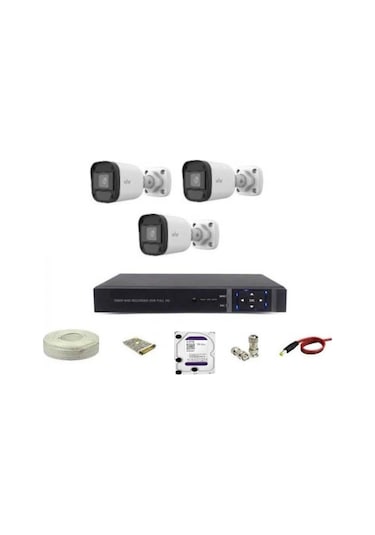 3 Kameralı 4 Tb Hdd'li Unv Güvenlik Kamera Sistemi
