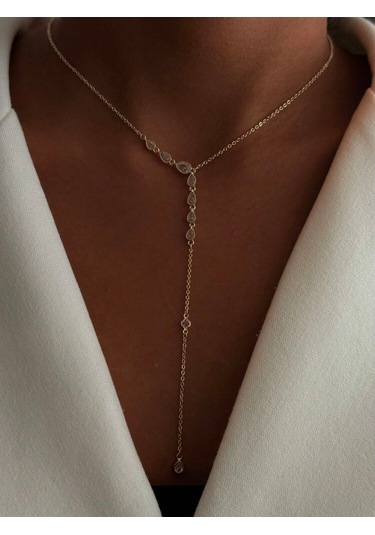 Damla Detaylı Vip Kolye altın