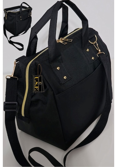 Anne Bebek Askılı Taşıma Çantası Isı Yalıtımlı Termal Yemek, Mama, Beslenme, Gıda Çantası Siyah