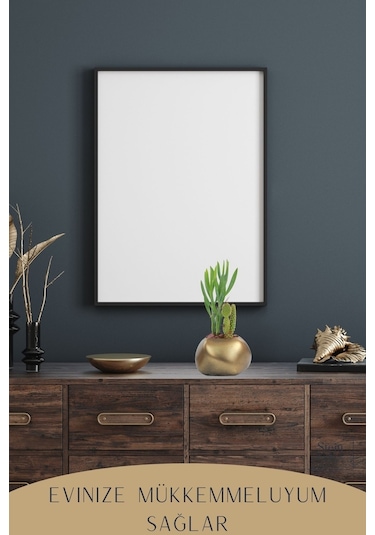 Çiçek Saksısı Dekoratif Kaktüs Saksı 1 Adet Spiral Oval Model - Altın Eskitme