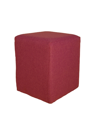 Gizmomobilya Gizmo Ahşap Ayaklı Kare Puf T1100 Kırmızı