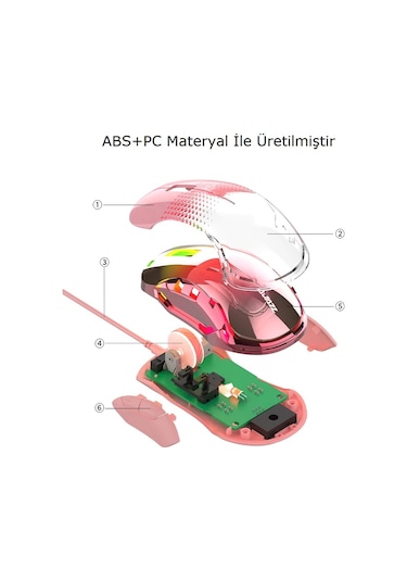 Cafele AJ358 RGB Işıklı 10000DPI Oyuncu Mouse