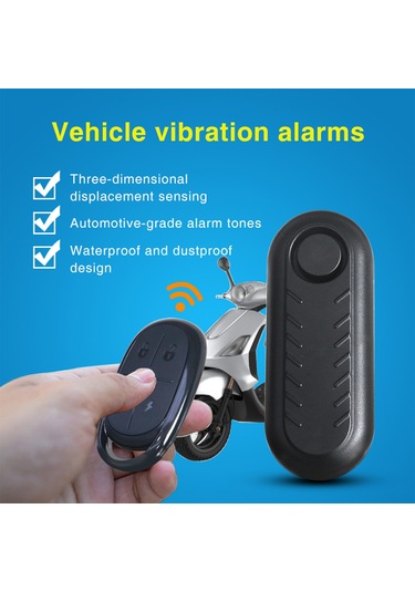 Ranyeek 110db Titreşim Sensörlü Su Geçirmez Bisiklet Alarm Sistemi, Kumanda İle 20-50m Uzaktan Kontrol, Motor/golf Araçları İçin, Ip55 Koruma, Zxc400d Modeli