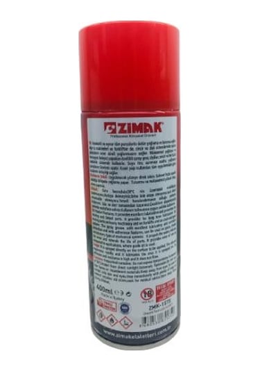 Zimak Zmk-1575 Sıvı Gres Yağlama Spreyi 400 ML