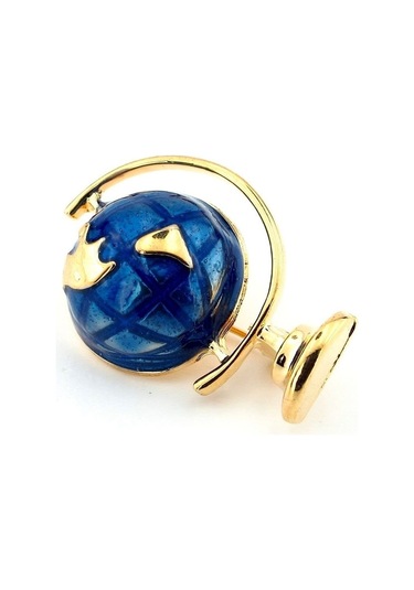 Solfera Yer Küre Dünya Gezegen Mavi Atlas Harita Yaka İğnesi Broş Rz188