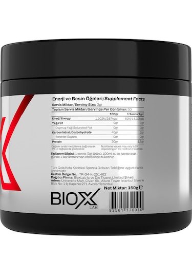 Kreatin 150 Gr 200 Mesh Aromasız 50 Servis Mikronize Creatine Monohidrat