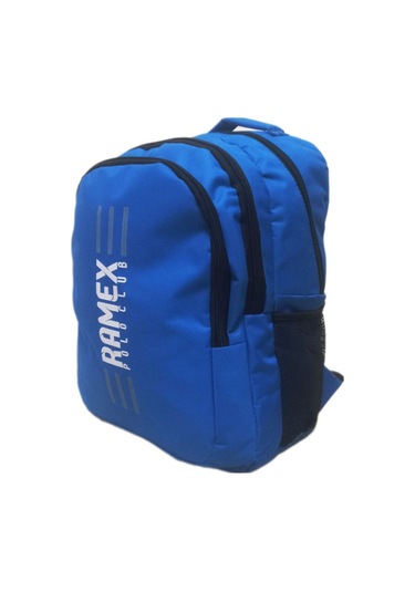 Unisex Mavi Ramex Sırt Çantası Büyük Boy Seyahat Okul Çantası Su Itici MAvi