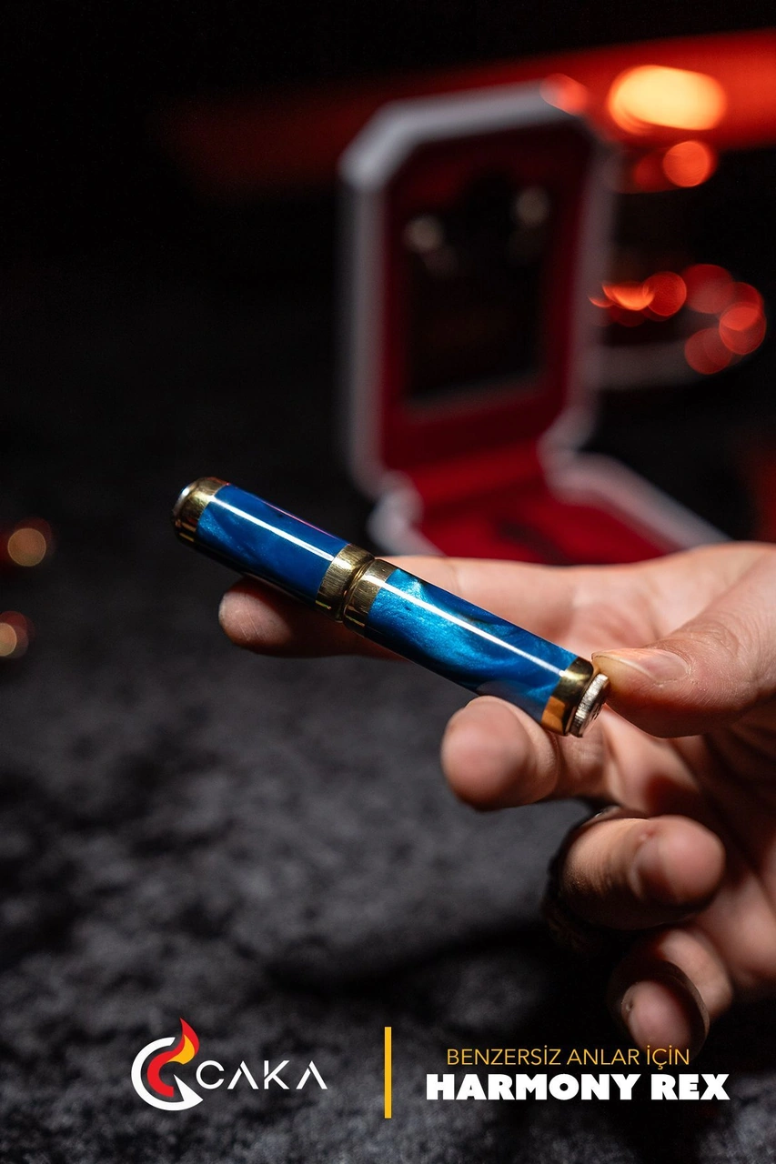 Caka Lighter Harmony Rex Simli Mavi Benzinli Çakmak Mavi