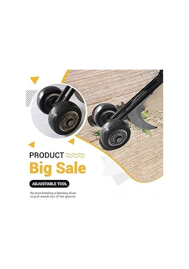 Teltree Zemin Aralığı Ot Kaldırıcı, Çelik Bileşenli Bahçe/yangın Yolu Ot Temizleme Aleti - Kökünden Kaldırır, Uçlar Ayarlanabilir