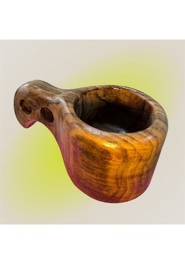 Ahşap El Oyması Kuksa Bardak