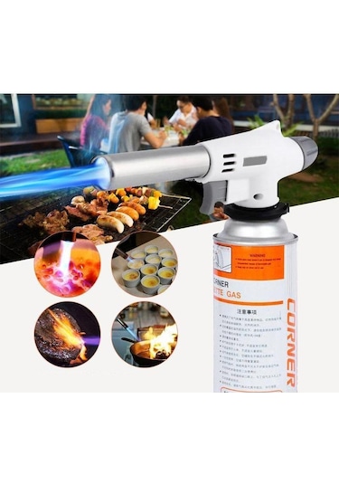 1300 Derece Pürmüz Çakmak No 920 + 3 Adet Steel Kartuş Beyaz