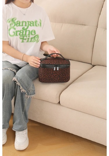 Anda Kadınlar İçin Leopar Desenli Kozmetik Düzenleyici 486421914