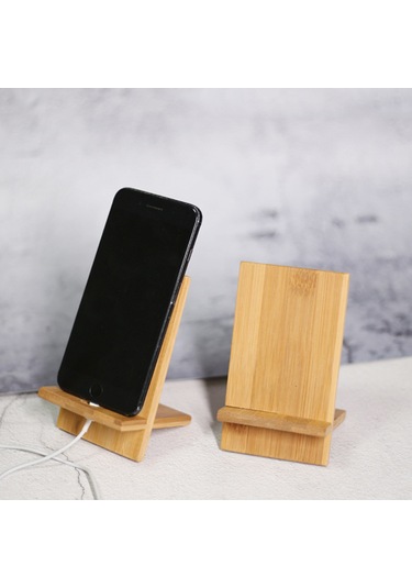 Neevoyu Ahşap Masa Telefon Tutucu - Doğal Malzeme, Sabit Tutma, Kolay Taşıma, 4-8 İnç Telefonlar İçin Diğer