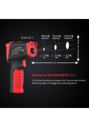 Geeroyoo Profesyonel Kızılötesi Termometre - Hızlı Ve Hassas Sıcaklık Ölçümü -50 C 480 C