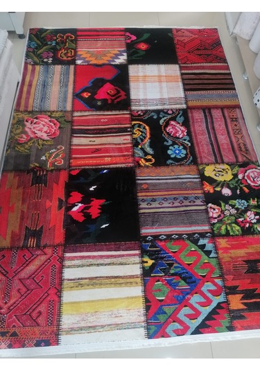 Mavi Kilim 915 160x230 Tabanı Dokuma Yıkanabilir
